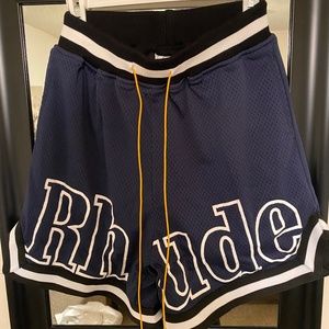 Rhude Mens Navy Blue Shorts L